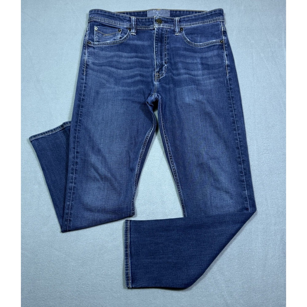 Revit Jeans Mens 34x28 Slim Tapered Decade Denim Stretch Normcore Biker Y2K